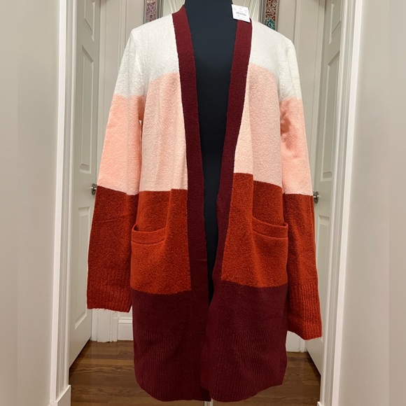 NWT J. Crew Multi Color Long Sweater Cardigan - Picture 1 of 11